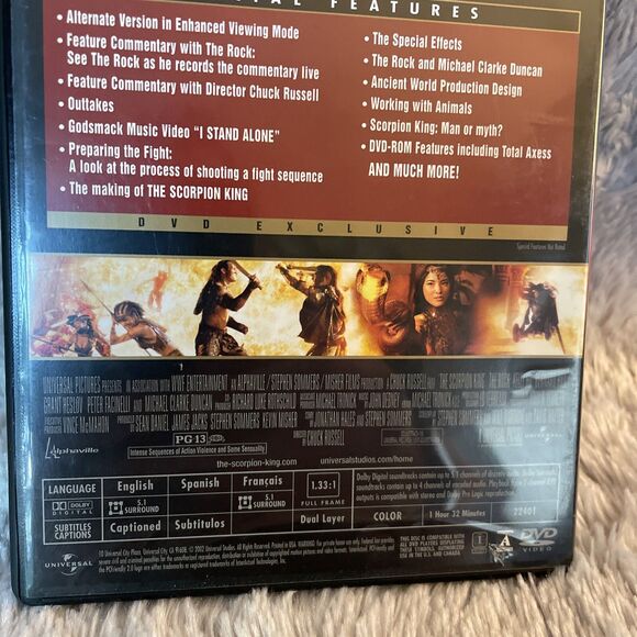 Scorpion King 1 2 DVD Lot Bundle Rise of a Warrior Dwayne The Rock Johnson - Picture 6 of 16